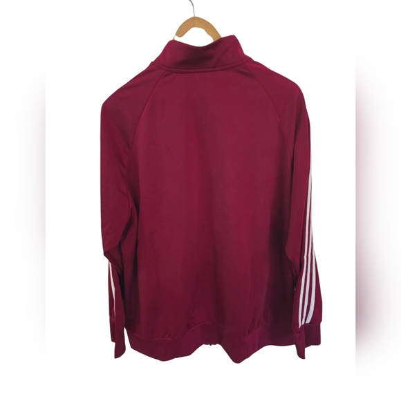 NWT Adidas Women's Burgundy Track Jacket PrimeGreen Full Zip Size 3X - Picture 4 of 16